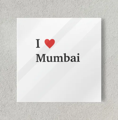 I love mumbai travel  8" x 8" Acrylic Poster