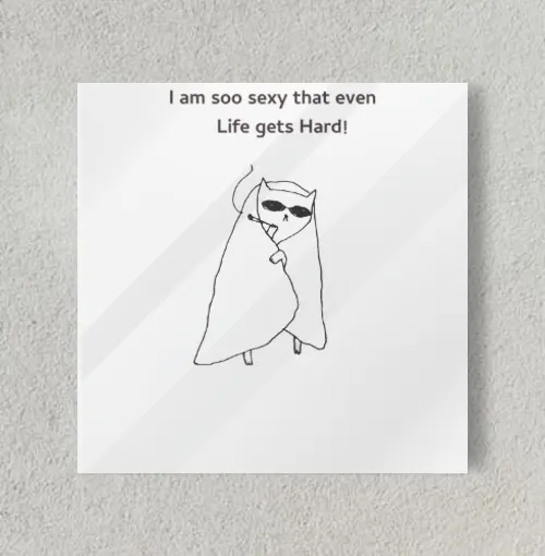 Funny cat meme memes quotes 8" x 8" Acrylic Poster