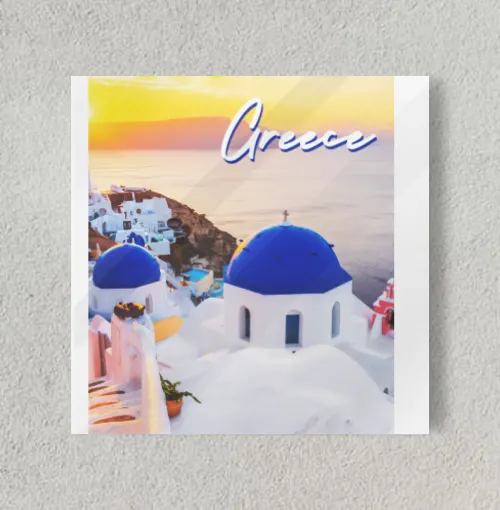 Greece - Travel Series 8" x 8" Acrylic Poster