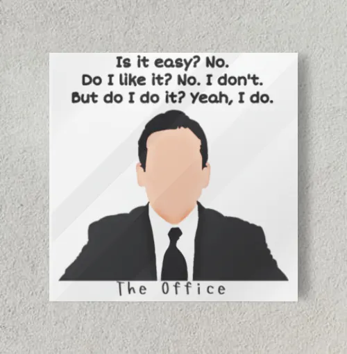 The office- Michael Scott 8" x 8" Acrylic Poster