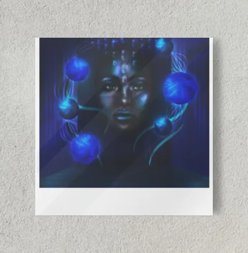 Monsoon Melancholy Surreal Art 8" x 8" Acrylic Poster