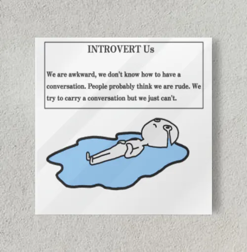 INTROVERT Us 8" x 8" Acrylic Poster
