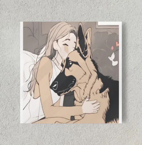 Shepherds deserve Love <3  8" x 8" Acrylic Poster