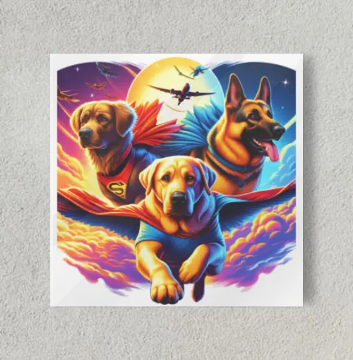 Fur-tastic Heroes 8" x 8" Acrylic Poster