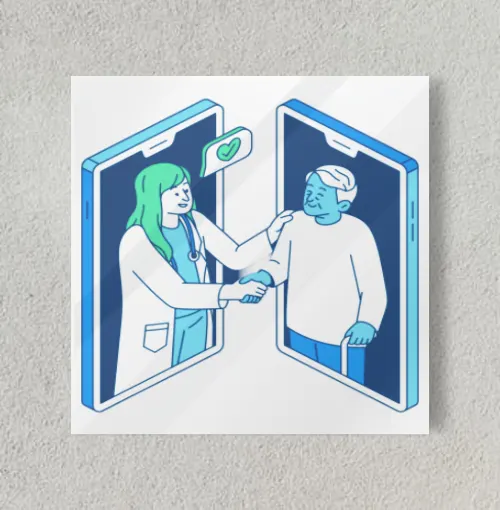 couple 8" x 8" Acrylic Poster