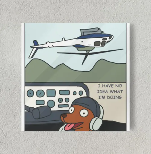 Pilot pup protocol 8" x 8" Acrylic Poster