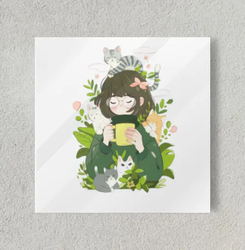 The weird cat lady 8" x 8" Acrylic Poster