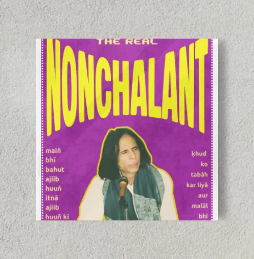 NONCHALANT - Jaun Eliya 8" x 8" Acrylic Poster