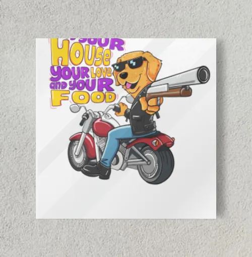 terminator golden 8" x 8" Acrylic Poster