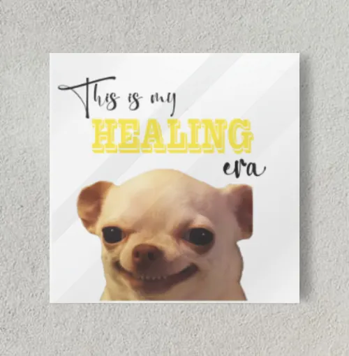 Dog meme 8" x 8" Acrylic Poster