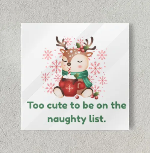 Cute Christmas 8" x 8" Acrylic Poster