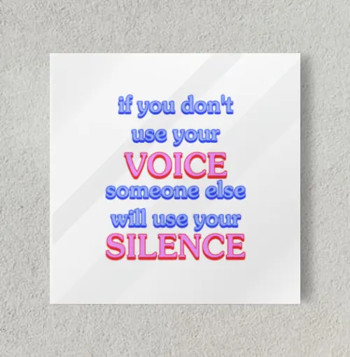 speak up! 8" x 8" Acrylic Poster