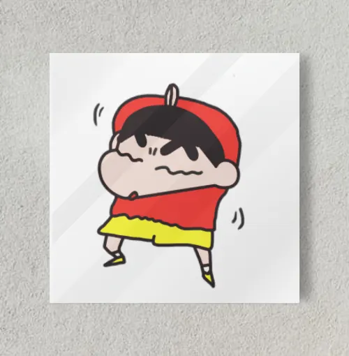 Dancing Shinchan 8" x 8" Acrylic Poster