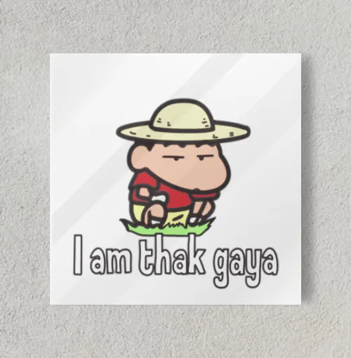 I am Tired 8" x 8" Acrylic Poster
