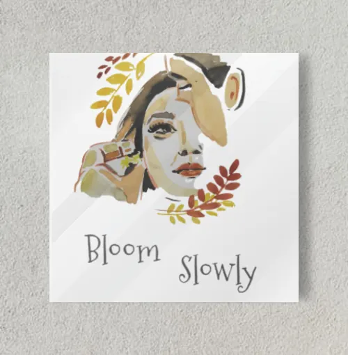 Love Autumn couple design  8" x 8" Acrylic Poster