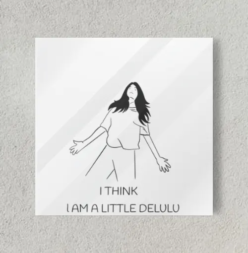 Little delulu 8" x 8" Acrylic Poster
