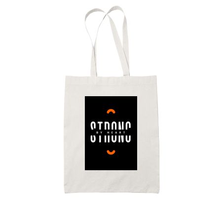 Strong by heart White Tote Bag