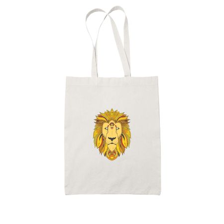 LEO MANDALA White Tote Bag