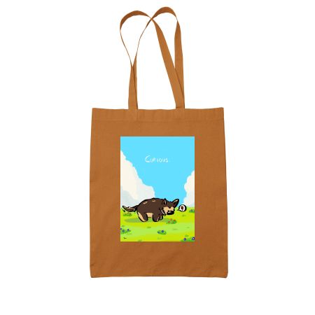 Curious boi Colored Tote Bag