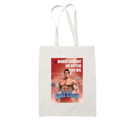 Dara Singh White Tote Bag