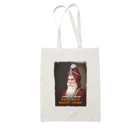 MahaRaja Ranjit Singh Ji White Tote Bag