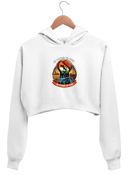 No Farmer, No Food Crop Hoodie