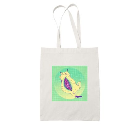 Alien cat White Tote Bag