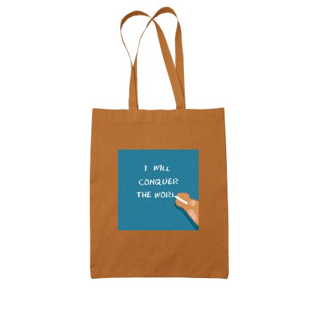 Conquer the world Colored Tote Bag