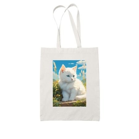 Cute kitten 🐾 White Tote Bag