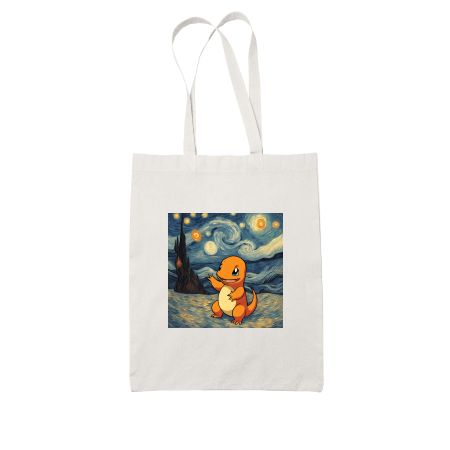 Charmander - Van Gogh White Tote Bag