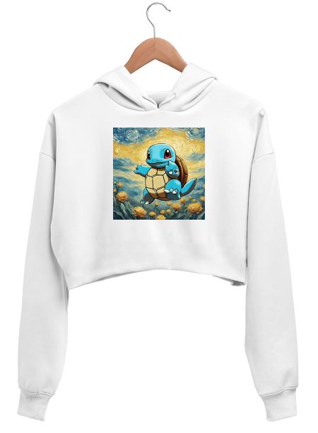 Squirtle - Van Gogh Crop Hoodie