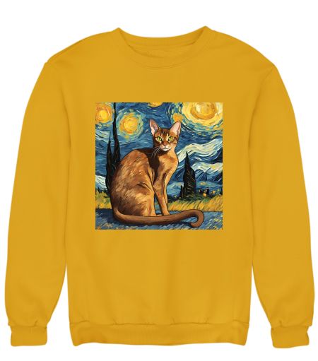 Abyssinian Cat - Van Gogh Sweatshirt