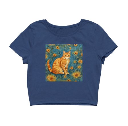 Ginger Cat - Van Gogh Crop Top