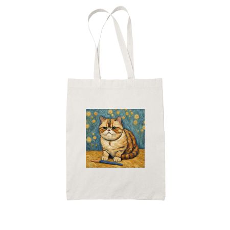 Exotic Shorthair - Van Gogh White Tote Bag