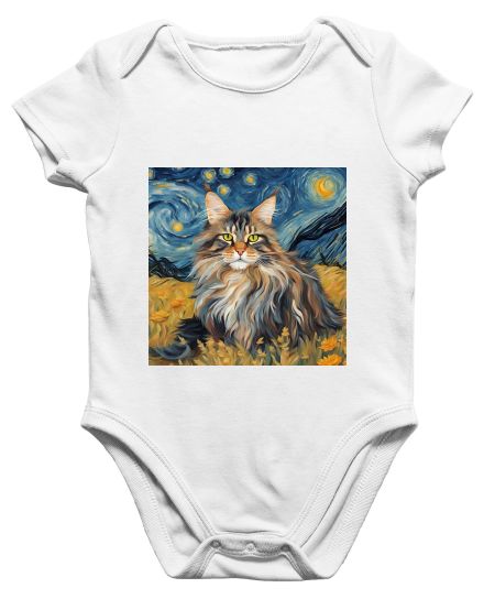 Maine Coon Cat - Van Gogh Onesie