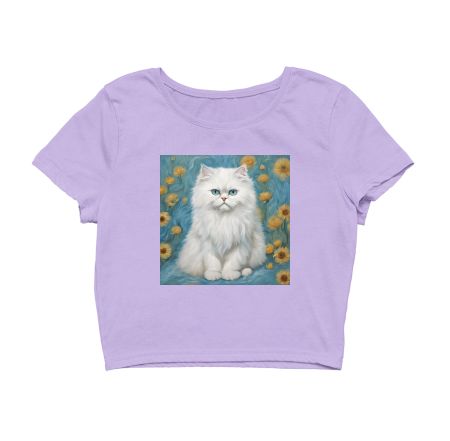 Persian Cat - Van Gogh Crop Top