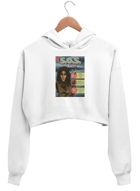 SOS by SZA retro fanart Crop Hoodie