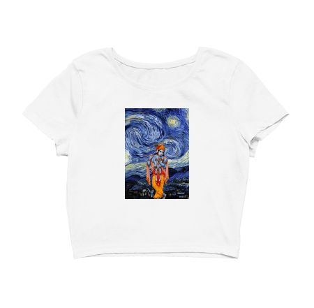 Krishna x Starry Night VanGogh Crop Top