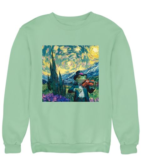 Frog with a violin x Vangogh Sweatshirt