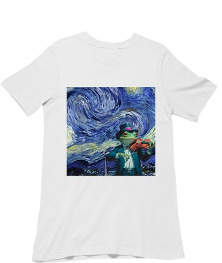 Frog with violin x StarryNight Classic T-Shirt