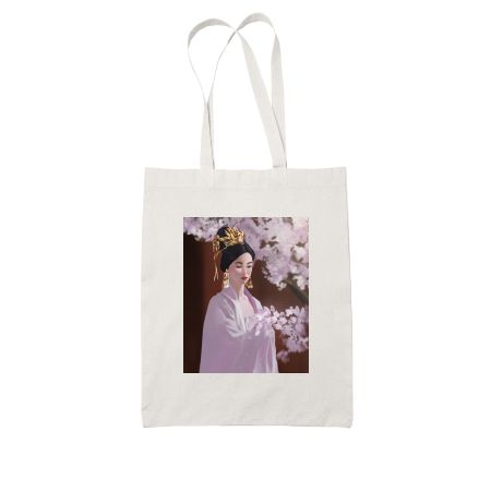 Sakura White Tote Bag