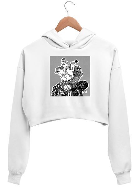 Bird Man Crop Hoodie