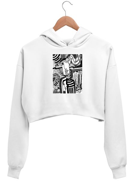 Snake Bird Crop Hoodie