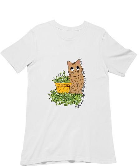 Cat attacks plant Classic T-Shirt