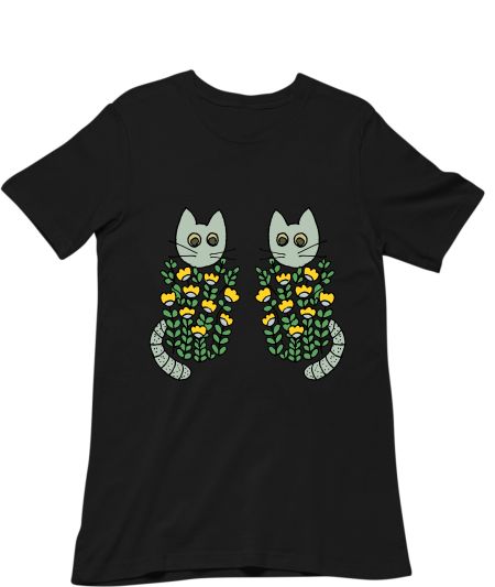 Floral cats aesthetic Classic T-Shirt