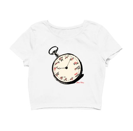 Bengali literature clock Crop Top