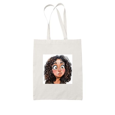 Illustrated face Tote Bag
