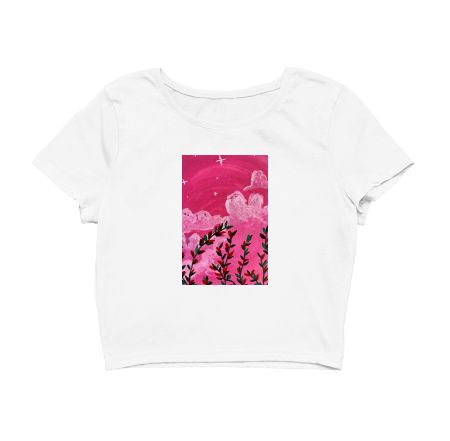 sky is pink by aliya zaleefa Crop Top