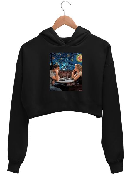 Before sunrise x starry night Crop Hoodie