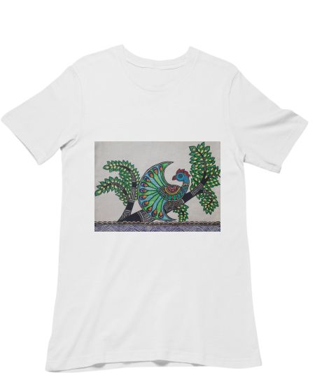 Madhubani Peacock  Regular T-Shirt